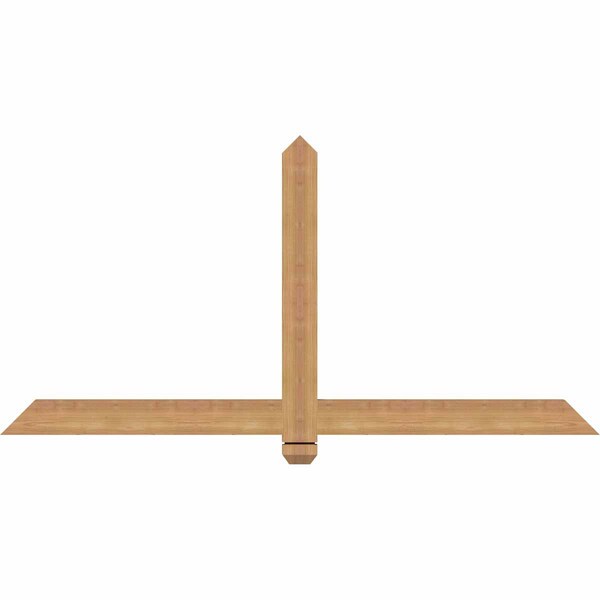 Ekena Millwork Eugene Smooth Timber Gable Bracket, Western Red Cedar, 60"W x 30"H x 1 1/2"D x 3 1/2"F, 12/12 Pitch GBW060X30X0204EUG00SWR - main